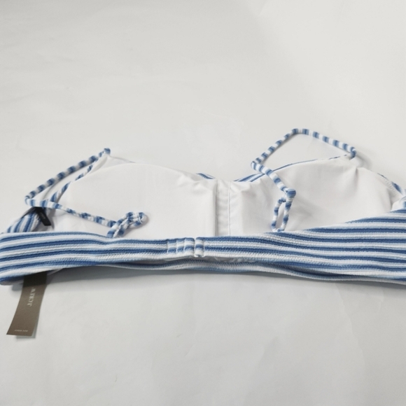 J. Crew Women's Plus Size Textured Striped Bikini Top - Picture 2 of 4